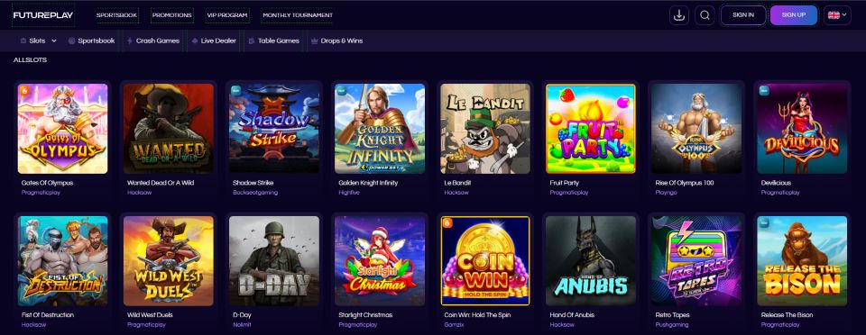 FuturePlay Casino games