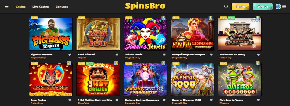 SpinsBro Casino Games