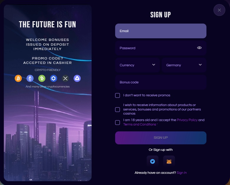 futureplay casino registration