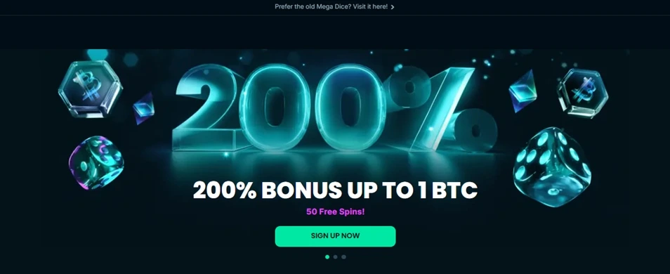 mega dice welcome bonus