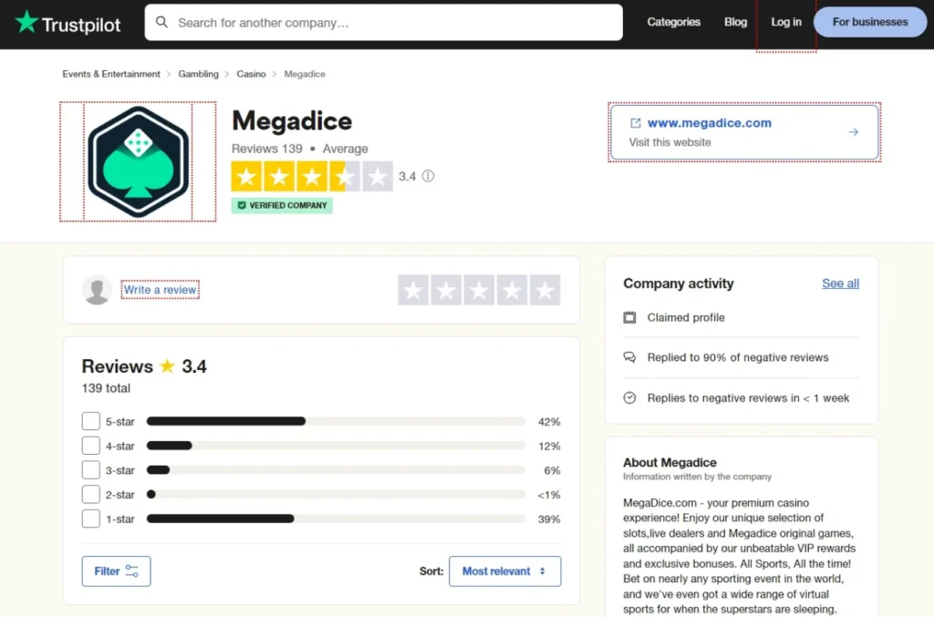 megadice trustpilot reviews