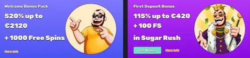 spinsbro casino welcome and first deposit