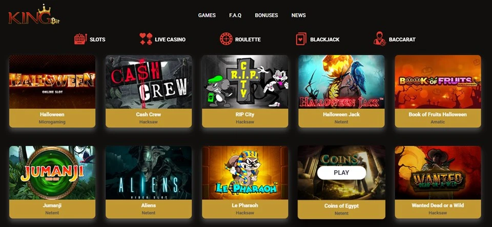 KingBit Casino Library