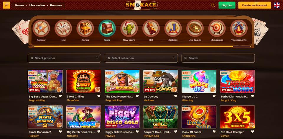 Smokace Casino Games