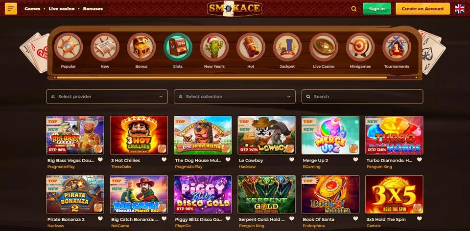 Smokace Casino Games
