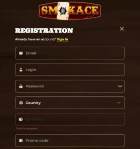 Smokace-registration