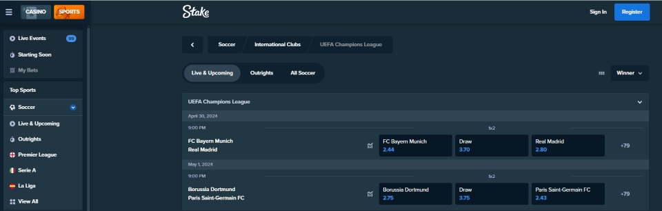 Stake UEFA Champions League