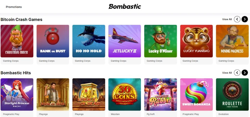 bombastic casino games