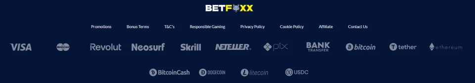 betfoxx payment methods
