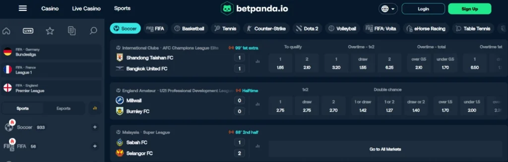 betpanda live betting