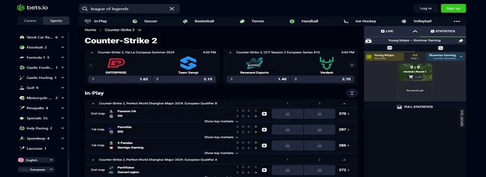 bets.io eSports section