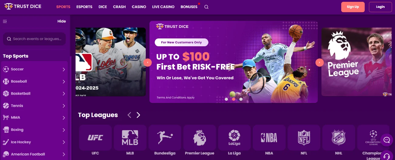 trustdice sportsbook