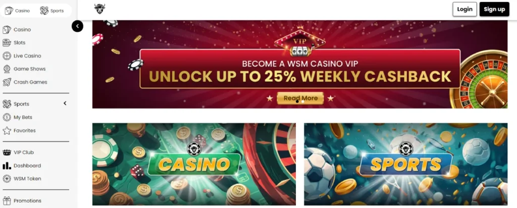 wsmcasino homepage