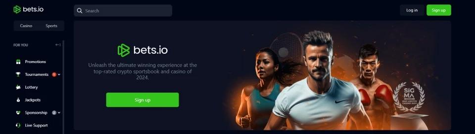 Bets io casino homepage