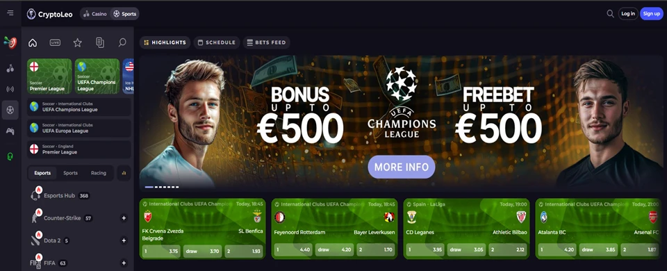 CryptoLeo sportsbook