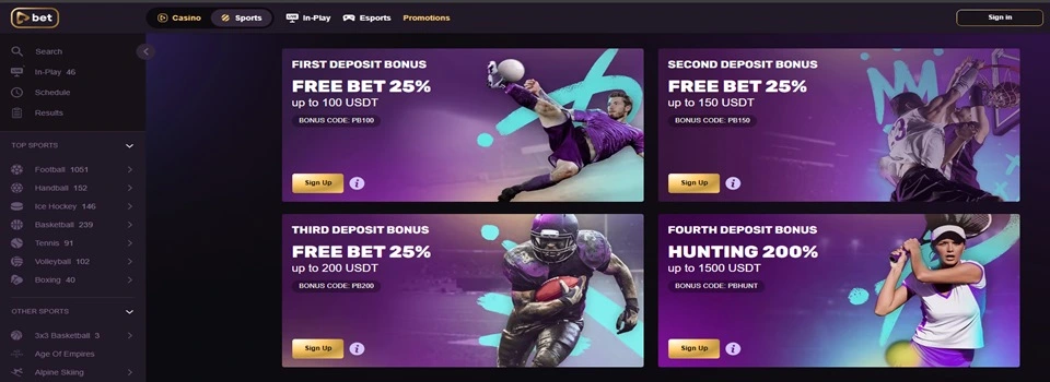 Playbet bonuses and promotions