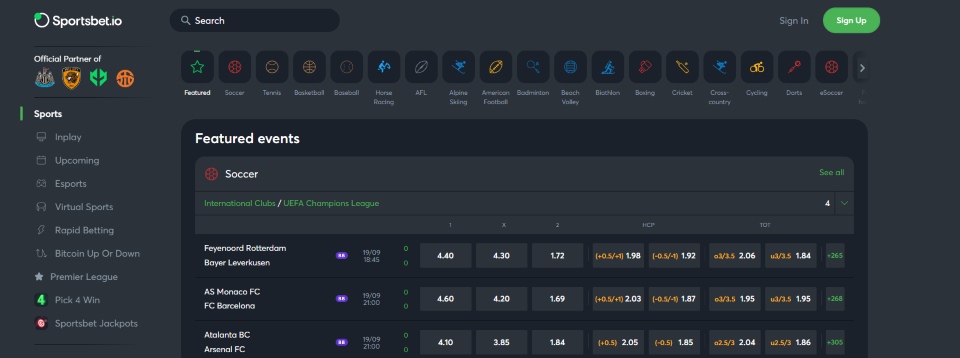 Sportsbet.io sportsbook