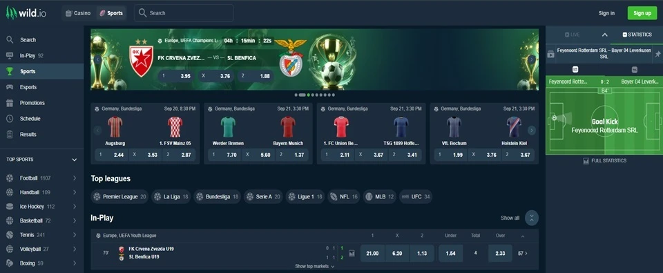 Wild.io sportsbook