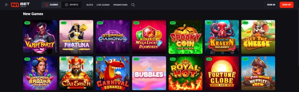 N1Bet Casino Games