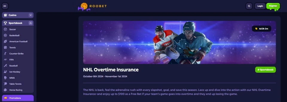 Roobet sports promo