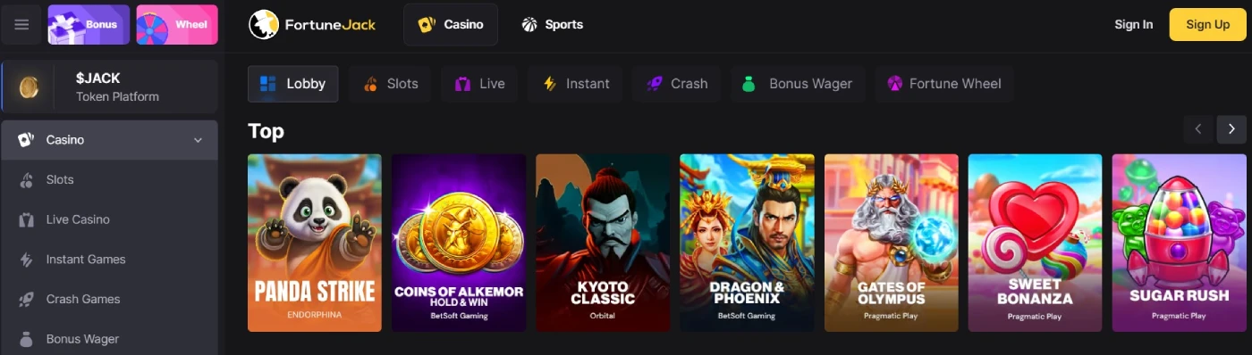 fortunejack casino games