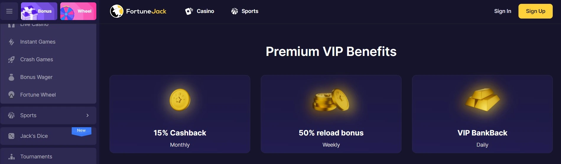 fortunejack vip program