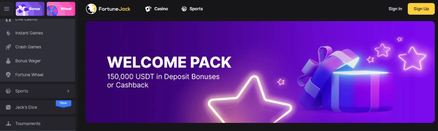 fortunejack welcome bonus