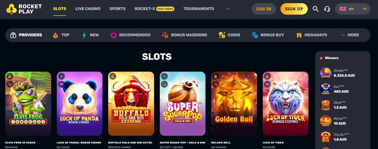 rocketplay casino games