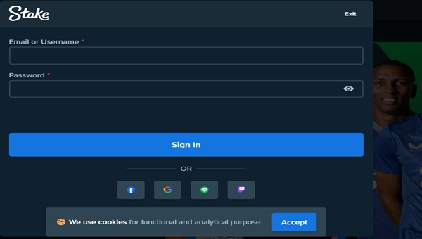 Stake sportsbook - sign in