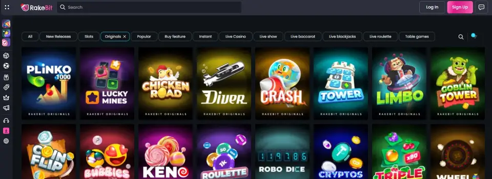 RakeBit Casino Games