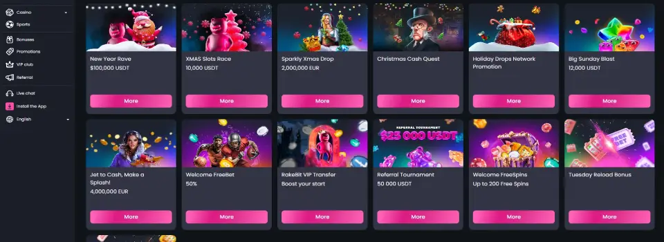 RakeBit Casino Promotions