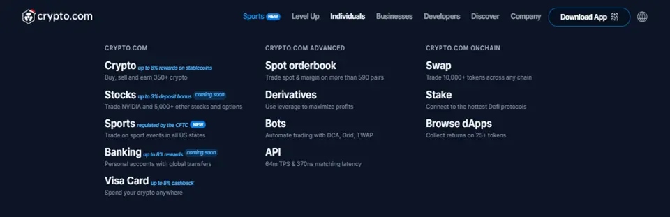 crypto.com features