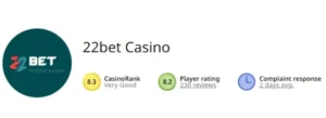 22bet Casino Askgamblers Ranking