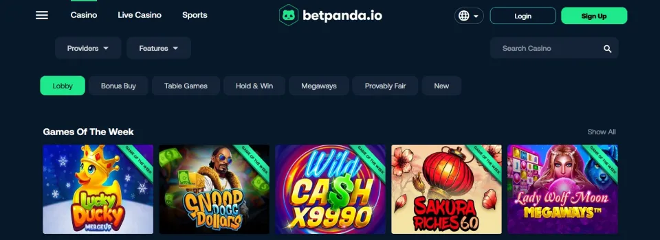 Betpanda Casino Games