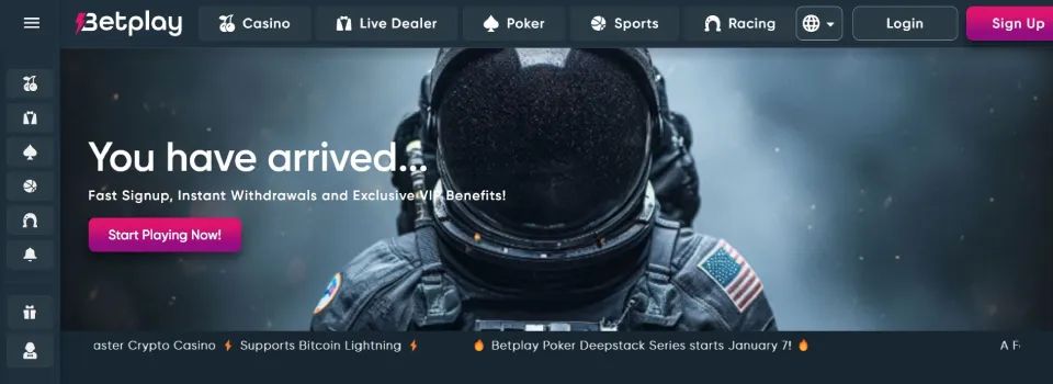 BetPlay Casino Homepage