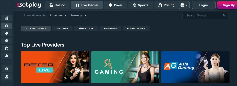 BetPlay Casino Live Dealer Games