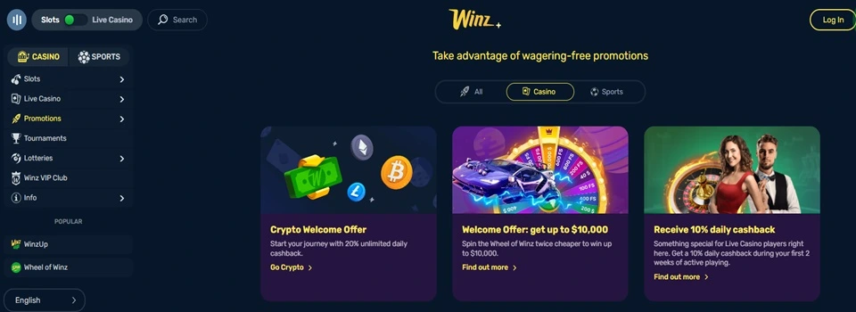 Winz.io casino