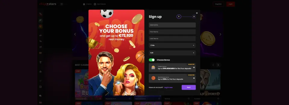 Chipstars Casino Signup