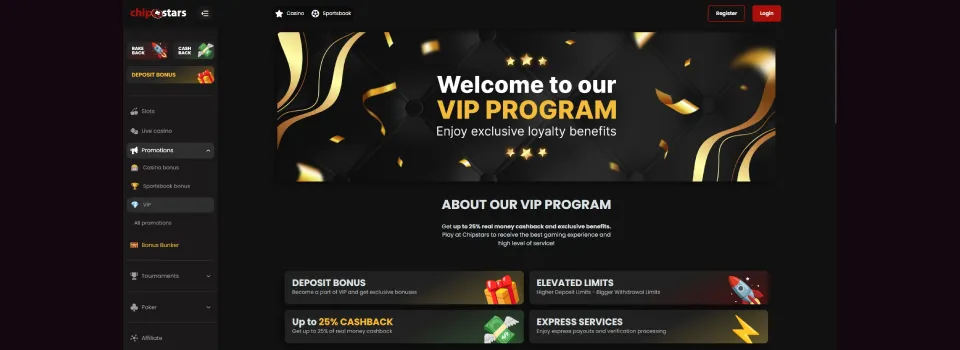 Chipstars Casino VIP Promotion