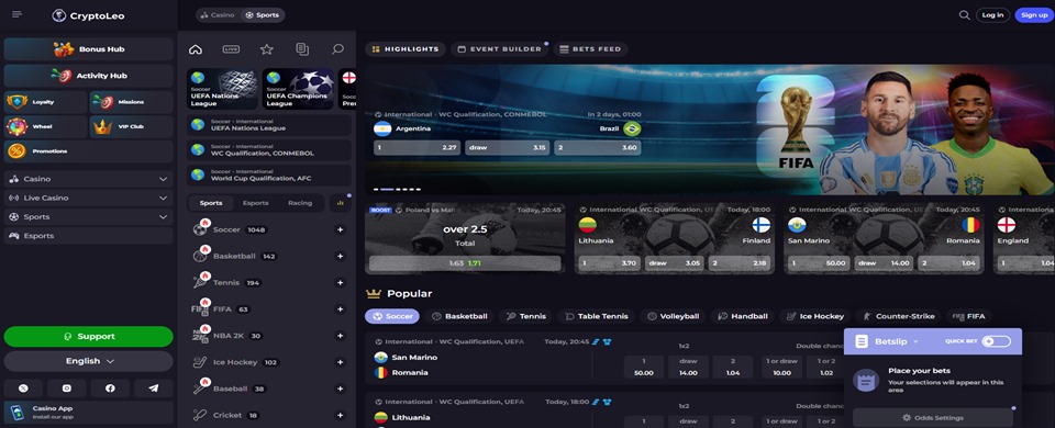 CryptoLeo football betting