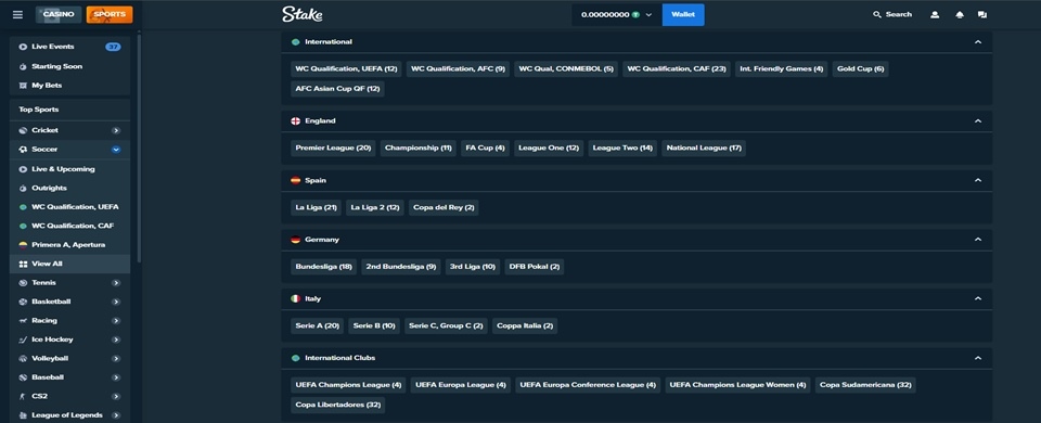 Stake football betting