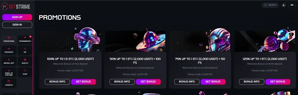 BItstrike welcome bonus
