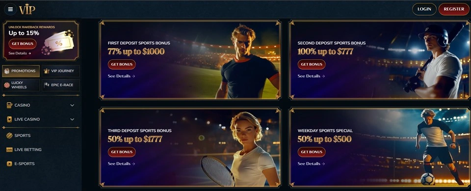 VIP Sporsbook bonuses and promotions VIP Sporsbook bonuses and promotions