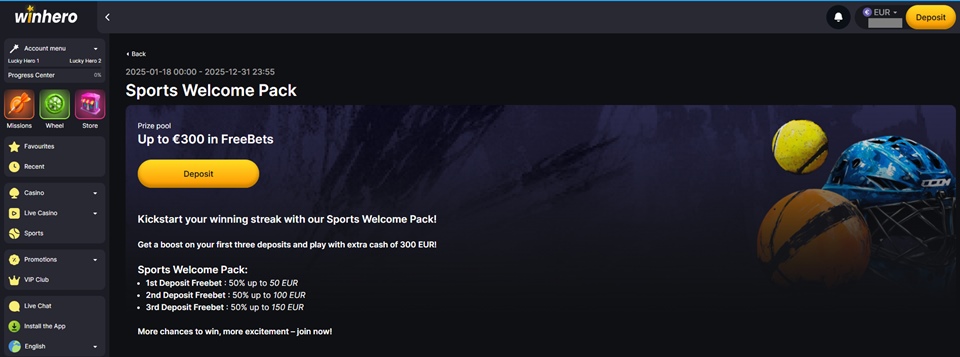 Winhero sportsbook bonus