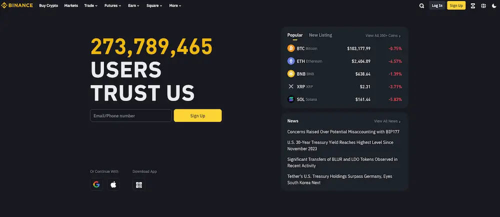 binance crypto exchange