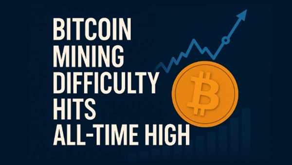 Bitcoin Mining Difficulty Hits Historic Peak
