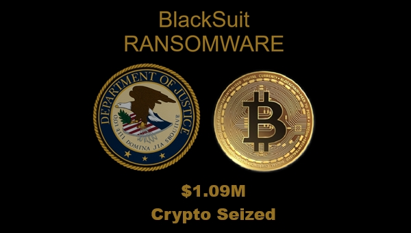 US Seizes $1.09M in BlackSuit Crypto Takedown