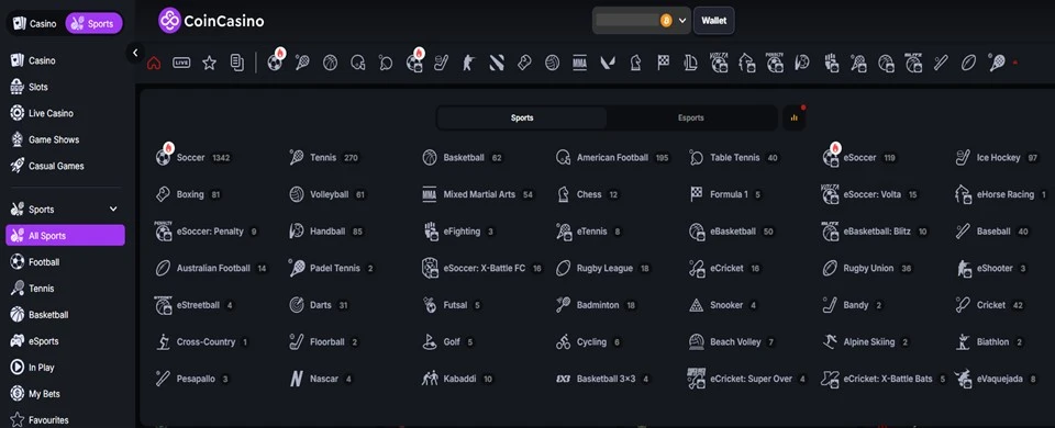CoinCasino Sportsbook CoinCasino Sportsbook