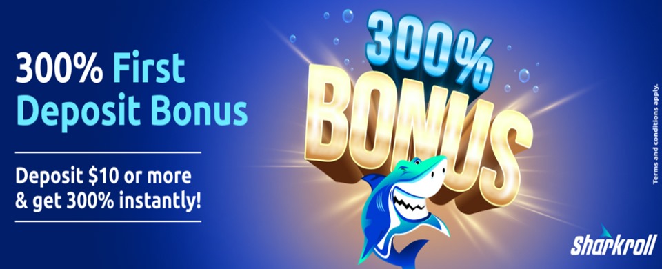 Sharkroll Welcome Bonus offer