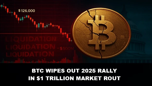 BTC 2025 gains erased